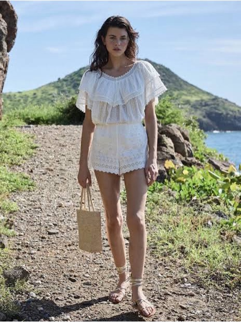 Doen Arbre Cotton Eyelet Shorts Size 6